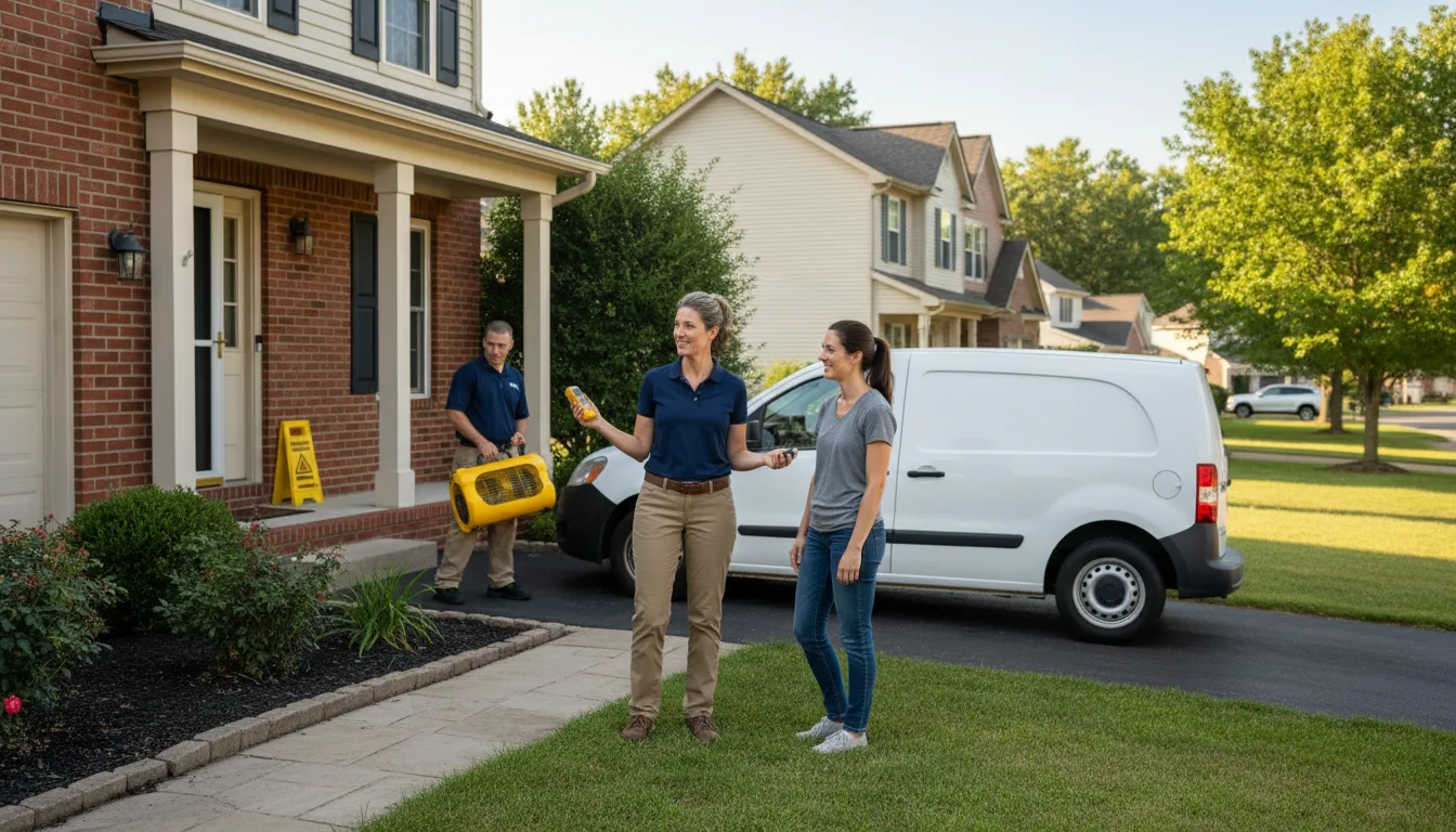Residential water damage restoration in Sparland, IL